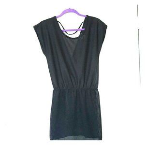 Black beach cover up - M